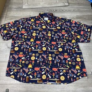 The Roosevelts Shirt Men's 4XL Parks & Recreation Pawnee Button Up Ron Swanson